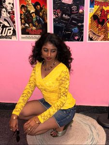 Y2K Yellow Lace Top Vintage