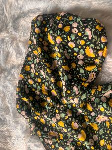 black floral crop top