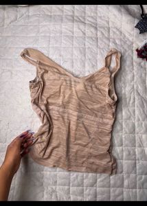 Beige Padded Sunmer Top
