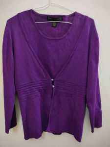 Purple Cardigan with Buttons (2 piece set)