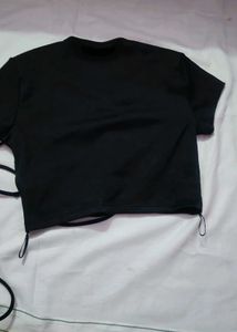 Black Fitted Crop Top
