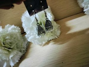 Silver Jhumka Earrings