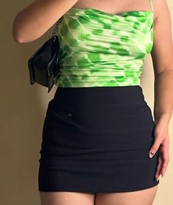 backlessGreen Tie-Dye Crop Top