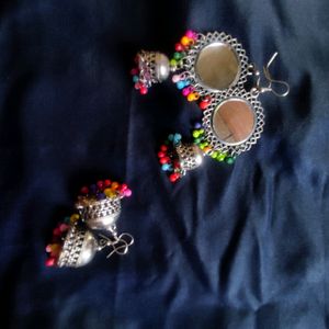 Combo Of 2 Colourful Jhumkas