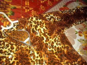 Leopard Print Zip-Up Top
