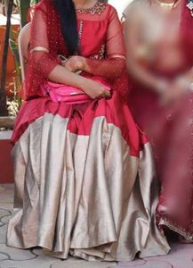 Elegant Red &amp; Gold Gown