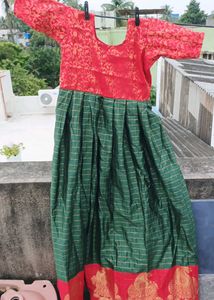 Green &amp; Red Ethnic Dress