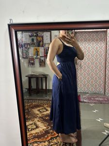 Navy Blue Midi Dress
