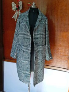 Tweed Check overcoat