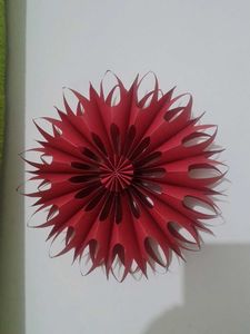 Red Paper Flower Decor