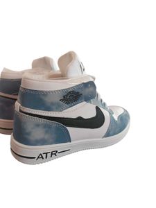 Blue &amp; White High-Top Sneakers