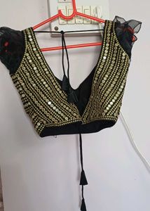 Original Mirror Work Black Party Blouse