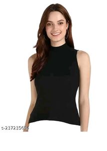 Sleeveless Mock Neck Top