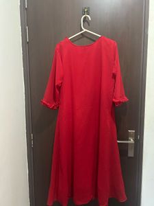 Red Ruffled Dress
