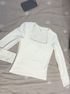 H&amp;M Elegant White Long Sleeve Top