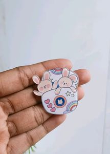 2pcs Kawaii Rabbit Brooch Pins