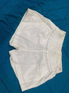 White Casual Shorts