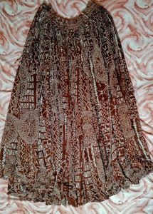 Tribal Brown Boho Skirt