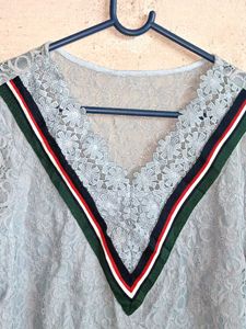 Trendy Ladies Lace Top Blue 💙