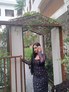 Floral Print Mesh Dress