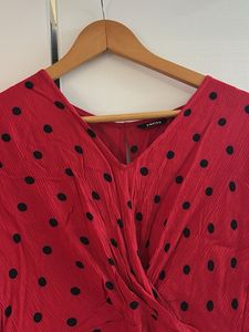 Red Polka Dot Midi Dress