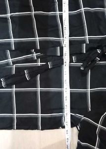 Black &amp; White Plaid Top