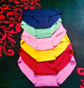 PACK of 6 Women&#39;s Seamless Hipster Silk Panty