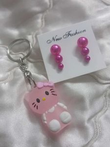 Pink Pearl Stud Earrings