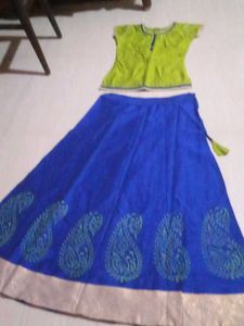 Ethnic Skirt With Beautiful Top For 14 Years