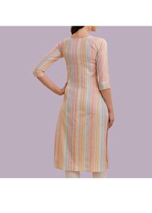 VROEGER Women Striped Kurta XL Size