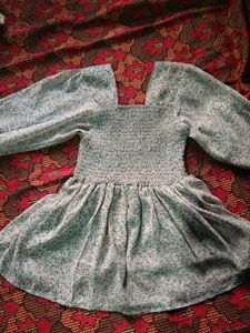 Peplum Style Lite Grey Color Top