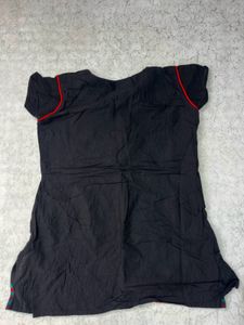 Embroidered Black Kurti Top