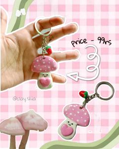 Cute Mushroom Keychain- HANDMADE