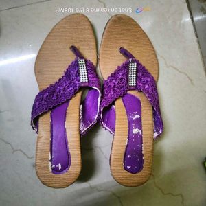 Purple Wedge Heels