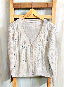 Baige Colour Cardigan Size-40-L