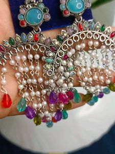 Multicolor Oxidised Earrings