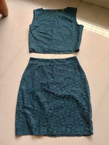 Sparkly Blue Skirt And Top