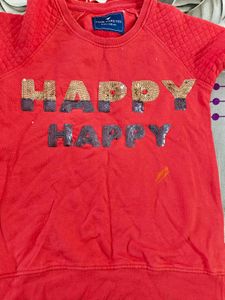 Fame Forever Red Happy Top