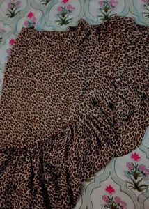 Chic Leopard Print Ruffle Dress – Sleeveless