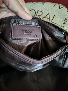 Coral Daisy Leather  Backpack /Sling Bag