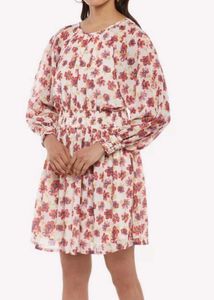 BRAND NEW People White Floral Dress Full Sleeves