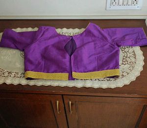 Purple Readymade Saree Blouse