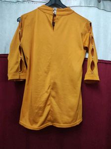 Beautiful Yellow Cutwork Top