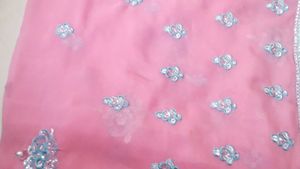 Pink amroydare Saree