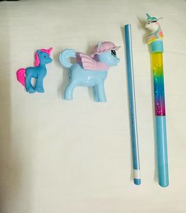 Vintage Blue Unicorn Stationary Set