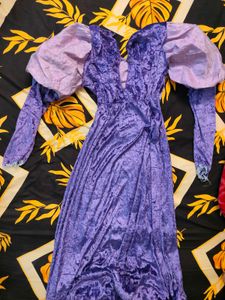 Elegant Purple Velvet Renaissance Princess Dress