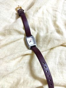 Sonata Maroon Belt Watch