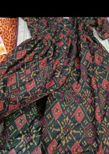 Ikkat Print Dress/Kurta