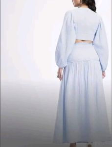 Chic Blue Two-Piece Set