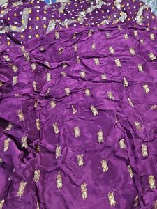 Purple Bandhani Saree